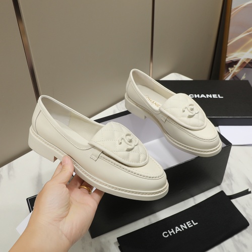 Replica Chanel Leather Shoes For Women #1266959 $92.00 USD for Wholesale