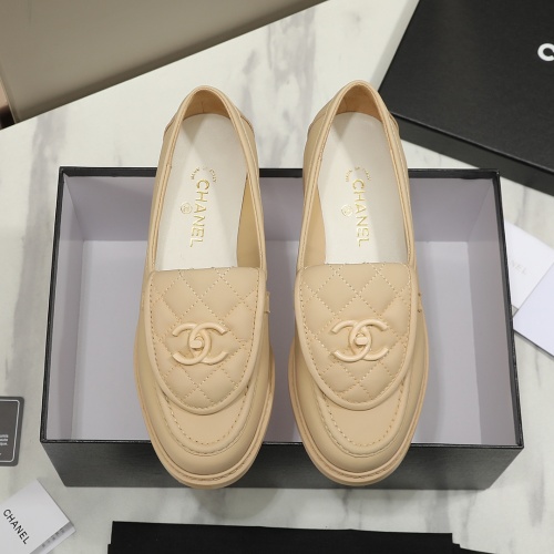 Replica Chanel Leather Shoes For Women #1266960 $92.00 USD for Wholesale