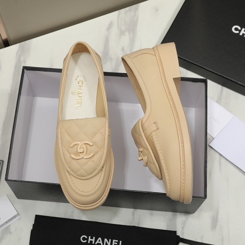 Replica Chanel Leather Shoes For Women #1266960 $92.00 USD for Wholesale