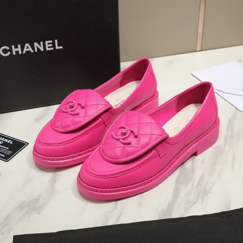 Chanel Leather Shoes For Women #1266961 $92.00 USD, Wholesale Replica Chanel Leather Shoes