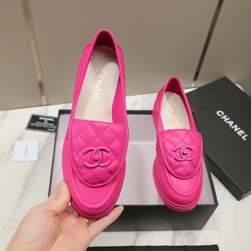 Replica Chanel Leather Shoes For Women #1266961 $92.00 USD for Wholesale