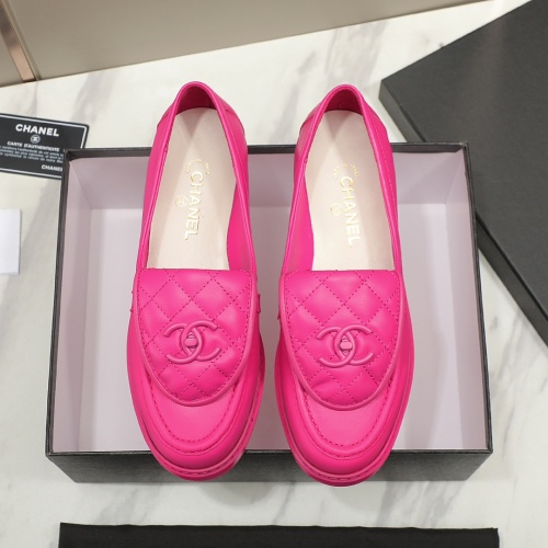 Replica Chanel Leather Shoes For Women #1266961 $92.00 USD for Wholesale