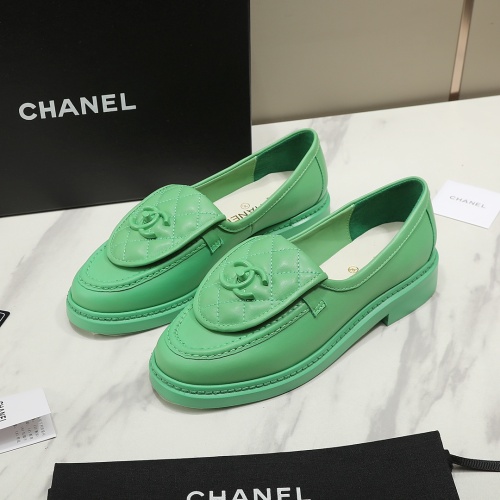 Chanel Leather Shoes For Women #1266962 $92.00 USD, Wholesale Replica Chanel Leather Shoes