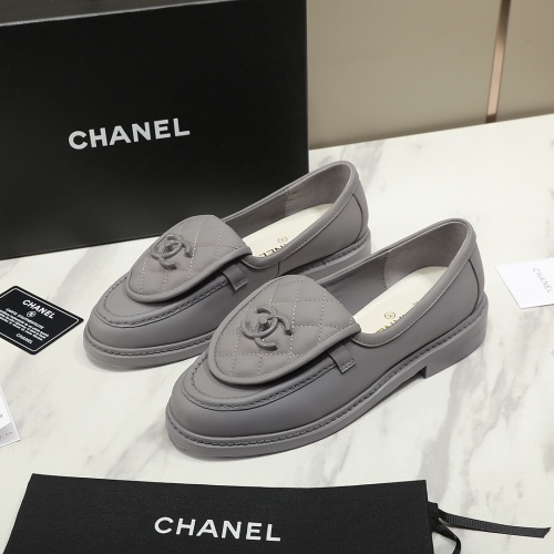 Chanel Leather Shoes For Women #1266963 $92.00 USD, Wholesale Replica Chanel Leather Shoes