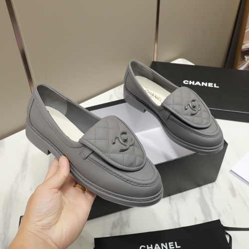 Replica Chanel Leather Shoes For Women #1266963 $92.00 USD for Wholesale