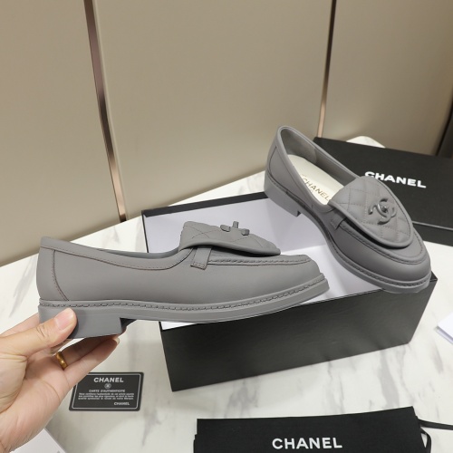 Replica Chanel Leather Shoes For Women #1266963 $92.00 USD for Wholesale