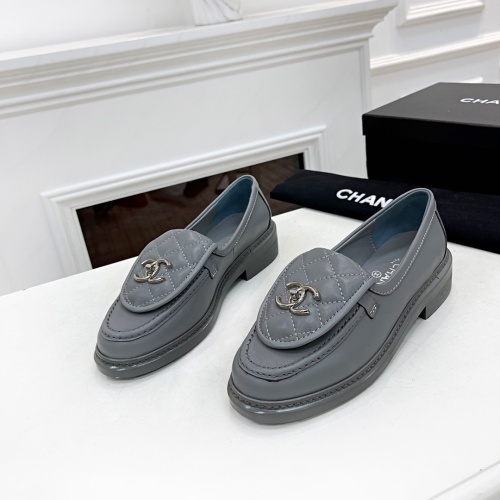 Chanel Leather Shoes For Women #1266964 $92.00 USD, Wholesale Replica Chanel Leather Shoes