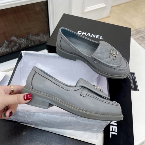 Replica Chanel Leather Shoes For Women #1266964 $92.00 USD for Wholesale