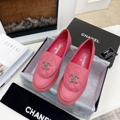 Replica Chanel Leather Shoes For Women #1266965 $92.00 USD for Wholesale