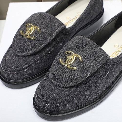 Replica Chanel Leather Shoes For Women #1266966 $92.00 USD for Wholesale