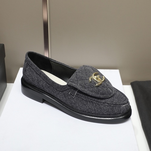 Replica Chanel Leather Shoes For Women #1266966 $92.00 USD for Wholesale