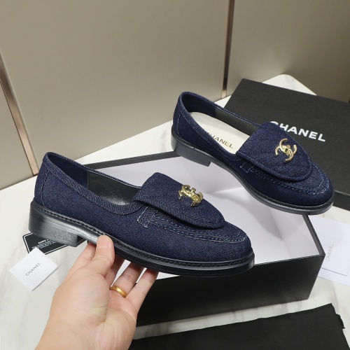 Replica Chanel Leather Shoes For Women #1266968 $92.00 USD for Wholesale