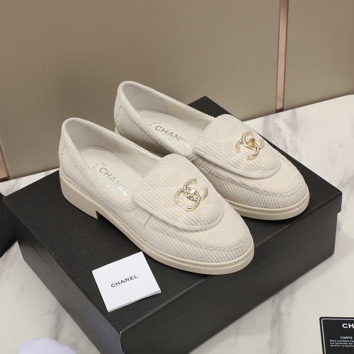 Chanel Leather Shoes For Women #1266969 $92.00 USD, Wholesale Replica Chanel Leather Shoes