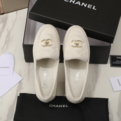 Replica Chanel Leather Shoes For Women #1266969 $92.00 USD for Wholesale