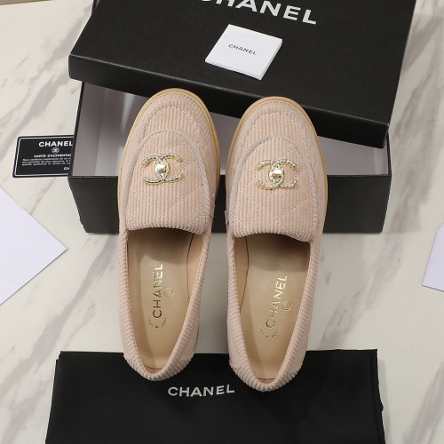 Replica Chanel Leather Shoes For Women #1266970 $92.00 USD for Wholesale