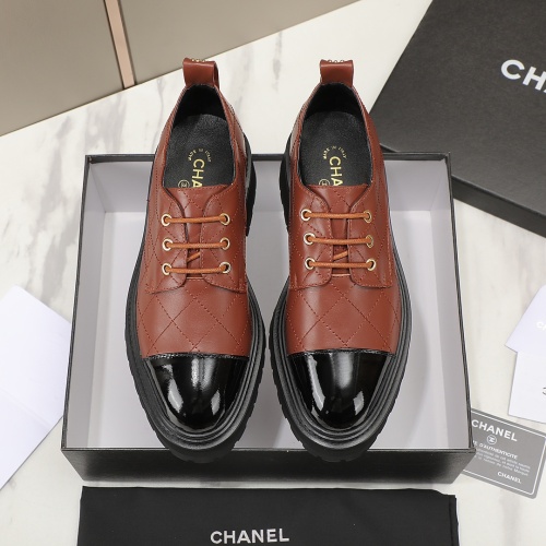 Replica Chanel Leather Shoes For Women #1266972 $100.00 USD for Wholesale