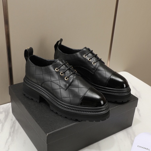 Chanel Leather Shoes For Women #1266973 $100.00 USD, Wholesale Replica Chanel Leather Shoes