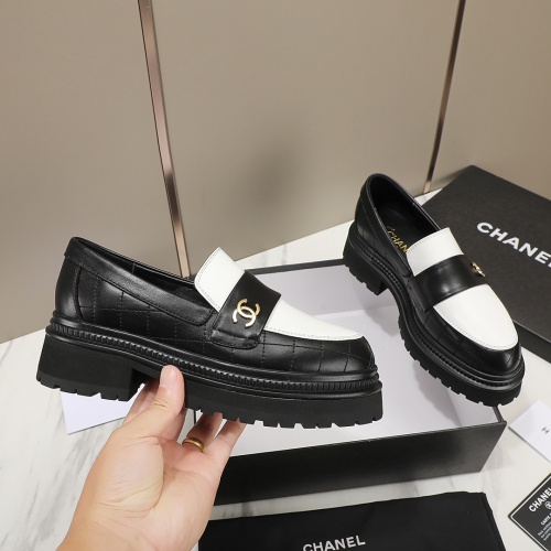 Replica Chanel Leather Shoes For Women #1266974 $100.00 USD for Wholesale