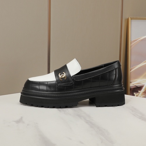 Replica Chanel Leather Shoes For Women #1266974 $100.00 USD for Wholesale