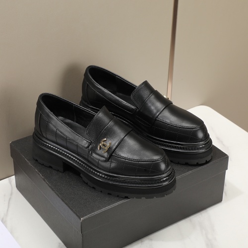 Chanel Leather Shoes For Women #1266976 $100.00 USD, Wholesale Replica Chanel Leather Shoes