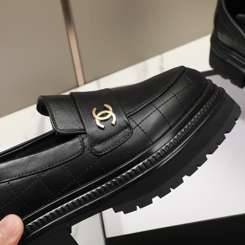 Replica Chanel Leather Shoes For Women #1266976 $100.00 USD for Wholesale