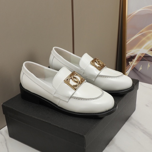 Chanel Leather Shoes For Women #1266977 $98.00 USD, Wholesale Replica Chanel Leather Shoes