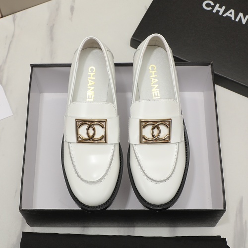 Replica Chanel Leather Shoes For Women #1266977 $98.00 USD for Wholesale