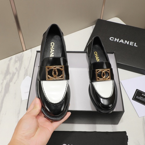 Replica Chanel Leather Shoes For Women #1266978 $98.00 USD for Wholesale