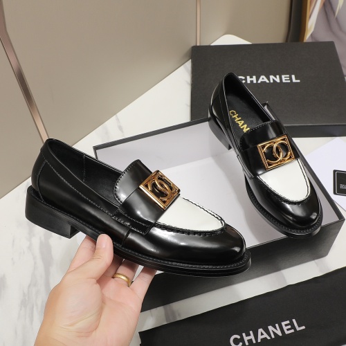 Replica Chanel Leather Shoes For Women #1266978 $98.00 USD for Wholesale