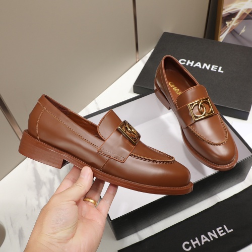 Replica Chanel Leather Shoes For Women #1266981 $98.00 USD for Wholesale