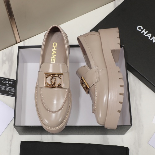 Replica Chanel Leather Shoes For Women #1266982 $102.00 USD for Wholesale