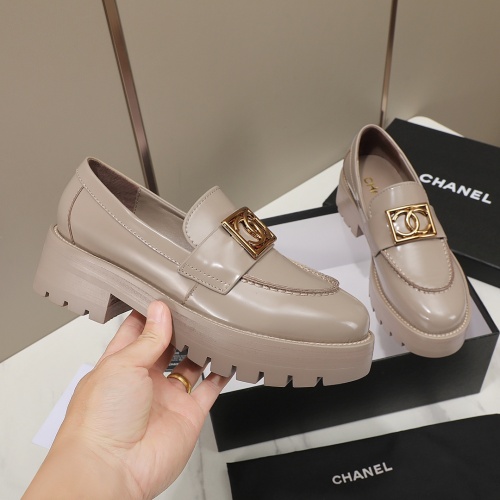 Replica Chanel Leather Shoes For Women #1266982 $102.00 USD for Wholesale