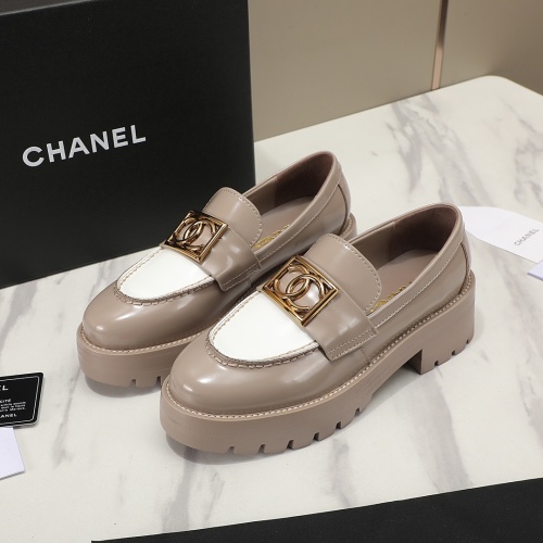 Chanel Leather Shoes For Women #1266983 $102.00 USD, Wholesale Replica Chanel Leather Shoes