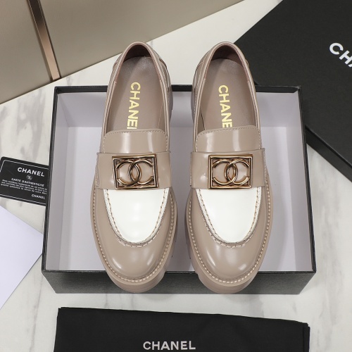 Replica Chanel Leather Shoes For Women #1266983 $102.00 USD for Wholesale