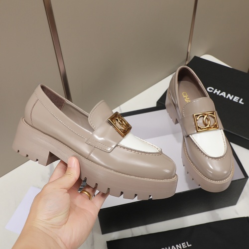 Replica Chanel Leather Shoes For Women #1266983 $102.00 USD for Wholesale