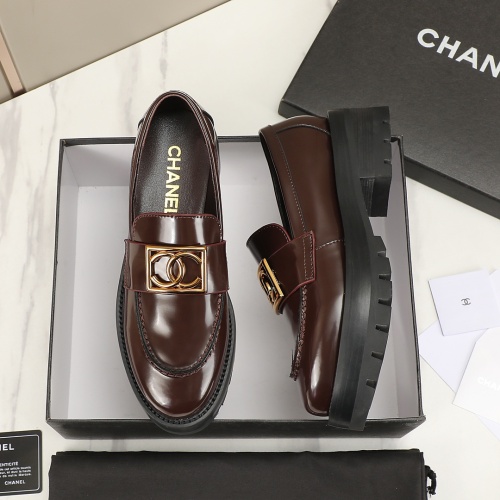 Chanel Leather Shoes For Women #1266984 $102.00 USD, Wholesale Replica Chanel Leather Shoes