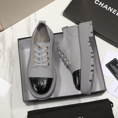 Chanel Leather Shoes For Women #1266985 $98.00 USD, Wholesale Replica Chanel Leather Shoes