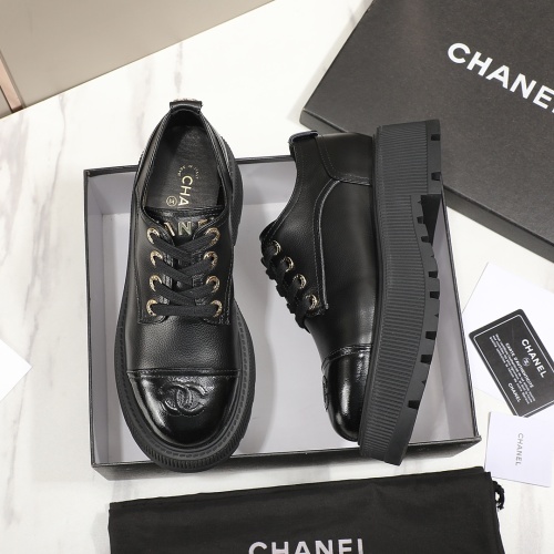 Chanel Leather Shoes For Women #1266986 $98.00 USD, Wholesale Replica Chanel Leather Shoes