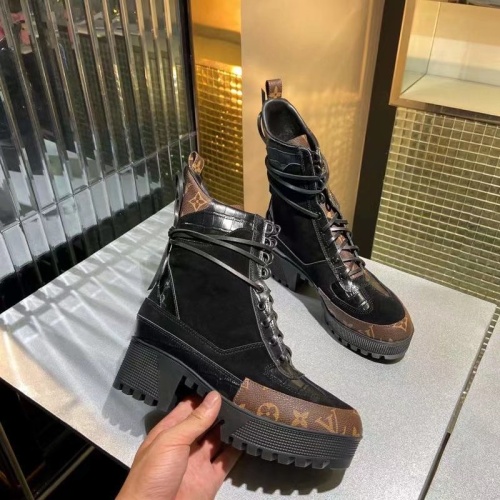 Replica Louis Vuitton Boots For Women #1267037 $100.00 USD for Wholesale