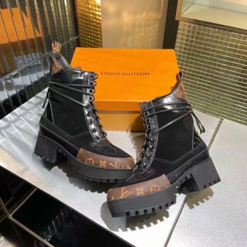 Replica Louis Vuitton Boots For Women #1267037 $100.00 USD for Wholesale