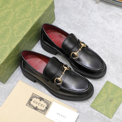 Replica Gucci Oxfords Shoes For Women #1267123 $122.00 USD for Wholesale