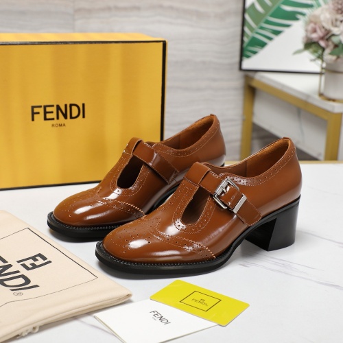 Fendi High-Heeled Shoes For Women #1267132 $140.00 USD, Wholesale Replica Fendi High-Heeled Shoes