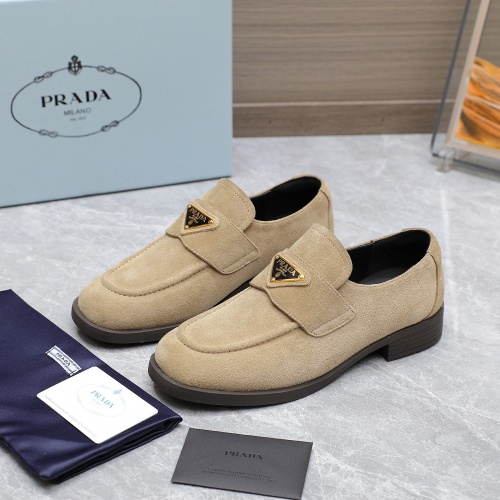 Prada Leather Shoes For Women #1267148 $102.00 USD, Wholesale Replica Prada Leather Shoes