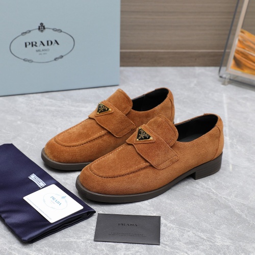 Prada Leather Shoes For Women #1267149 $102.00 USD, Wholesale Replica Prada Leather Shoes