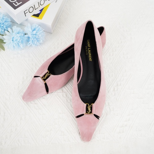 Replica Yves Saint Laurent YSL Flat Shoes For Women #1267195 $96.00 USD for Wholesale