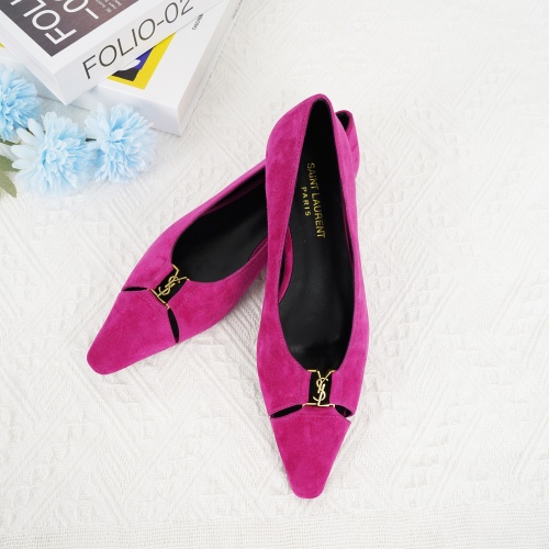 Replica Yves Saint Laurent YSL Flat Shoes For Women #1267196 $96.00 USD for Wholesale