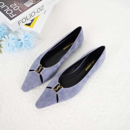 Yves Saint Laurent YSL Flat Shoes For Women #1267197 $96.00 USD, Wholesale Replica Yves Saint Laurent YSL Flat Shoes