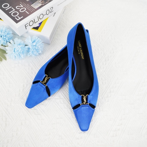 Replica Yves Saint Laurent YSL Flat Shoes For Women #1267198 $96.00 USD for Wholesale