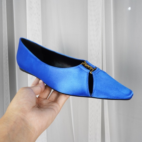 Replica Yves Saint Laurent YSL Flat Shoes For Women #1267198 $96.00 USD for Wholesale