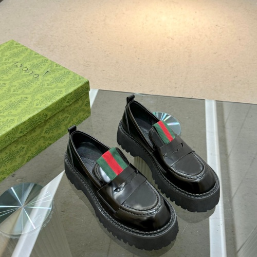 Replica Gucci Oxfords Shoes For Women #1267208 $112.00 USD for Wholesale